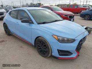 2020 Hyundai Veloster N with VIN KMHT36AH6LU004705, listed as a IAAI auction lot 42014151 with 155,813 mi miles. Bid and sale history available at carsss.com. Image 1.