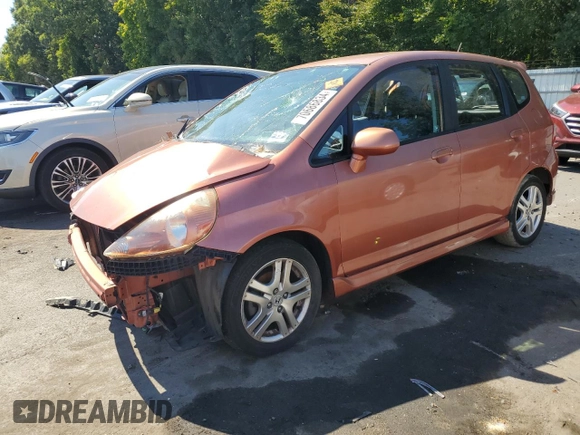 2007 Honda Fit Sport with VIN JHMGD38607S003555, listed as a Copart auction lot 70686834 with 141,940 mi miles and Salvage Title. Bid and sale history available at carsss.com. Image 1.