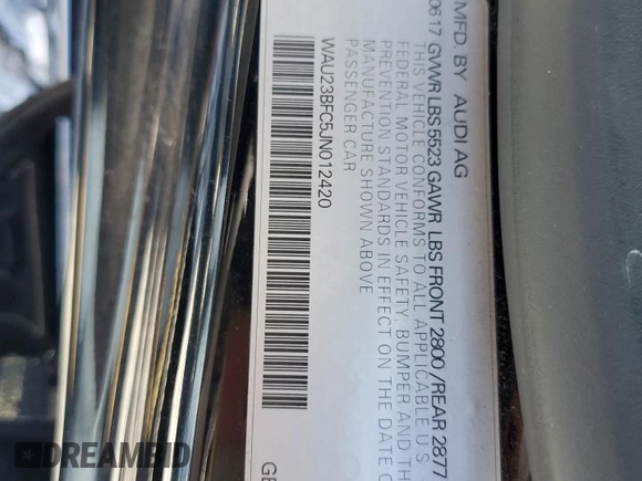 2018 Audi A7 z VIN WAU23BFC5JN012420, wystawiony jako Copart lot #55344395 z przebiegiem 98 024 mil mil oraz Szkody całkowita. Historia ofert i sprzedaży dostępna na DreamBid. Obrazek 12.