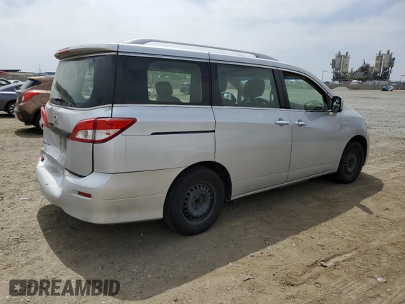 2013 Nissan Quest LE with VIN JN8AE2KP2D9071640, listed as a Copart auction lot 58123024 with 240,213 mi miles and Salvage Title. Bid and sale history available at carsss.com. Image 3.