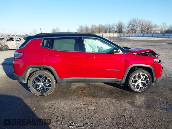 2024 Jeep Compass Limited with VIN 3C4NJDCN2RT153013, listed as a IAAI auction lot 41381607 with 14,025 mi miles and . Bid and sale history available at carsss.com. Image 13.