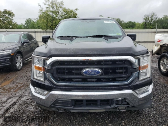 2021 Ford F-150 XL with VIN 1FTEX1EP9MKD20845, listed as a Copart auction lot 57053855 with 27,824 mi miles and Salvage title. Bid and sale history available at DreamBid. Image 5.