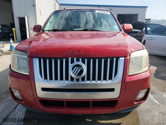 2010 Mercury Mariner Premier with VIN 4M2CN9HG3AKJ06222, listed as a Copart auction lot 72245674 with 155,385 mi miles and Salvage Title. Bid and sale history available at carsss.com. Image 5.