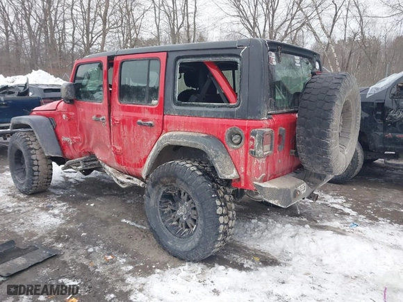 2018 Jeep Wrangler Unlimited Sport S with VIN 1C4HJXDG5JW131522, listed as a IAAI auction lot 41563099 with 75,405 mi miles. Bid and sale history available at carsss.com. Image 3.