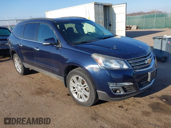 2015 Chevrolet Traverse LT with VIN 1GNKVGKD9FJ381764, listed as a IAAI auction lot 41998902 with 96,370 mi miles and . Bid and sale history available at DreamBid. Image 1.