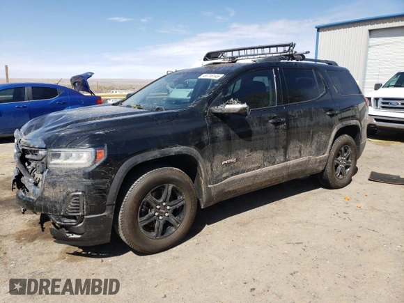2021 GMC Acadia AT4 with VIN 1GKKNLLS1MZ208239, listed as a Copart auction lot 49716145 with 80,791 mi miles and Salvage Title. Bid and sale history available at carsss.com. Image 1.