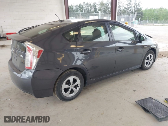 2012 Toyota Prius One with VIN JTDKN3DUXC1506488, listed as a IAAI auction lot 42137519 with 243,893 mi miles. Bid and sale history available at carsss.com. Image 4.