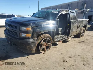 2015 Chevrolet Silverado 1500 LS with VIN 1GCVKPEC0FZ385110, listed as a Copart auction lot 46458175 with 104,031 mi miles and Salvage Title. Bid and sale history available at DreamBid. Image 1.