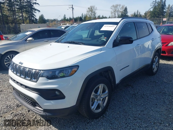 2023 Jeep Compass Latitude with VIN 3C4NJDBN7PT561666, listed as a IAAI auction lot 41956815 with 49,392 mi miles and . Bid and sale history available at DreamBid. Image 17.