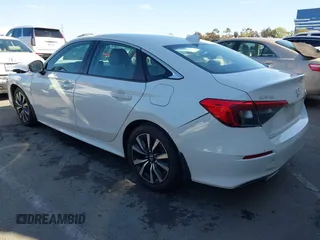 2023 Honda Civic Sedan EX with VIN 2HGFE1F76PH314765, listed as a IAAI auction lot 41862306 with 27,588 mi miles. Bid and sale history available at carsss.com. Image 3.