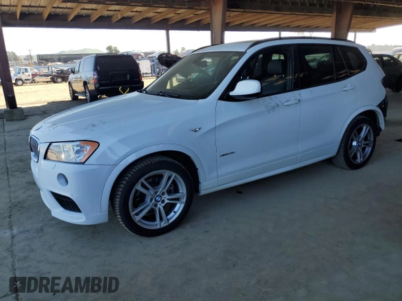 2013 BMW X3 xDrive35i with VIN 5UXWX7C54DL978591, listed as a Copart auction lot 46570455 with 99,671 mi miles and Salvage Title. Bid and sale history available at DreamBid. Image 1.