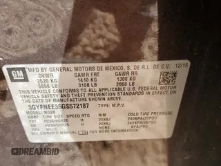 2016 Cadillac SRX Luxury Collection with VIN 3GYFNEE35GS572187, listed as a Copart auction lot 48000445 with 102,297 mi miles and Salvage Title. Bid and sale history available at carsss.com. Image 12.