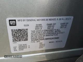2024 Chevrolet Blazer EV eAWD LT z VIN 3GNKDBRJ9RS202885, wystawiony jako Copart lot #69214274 z przebiegiem 1472 mil mil oraz Szkody całkowita. Historia ofert i sprzedaży dostępna na DreamBid. Obrazek 14.