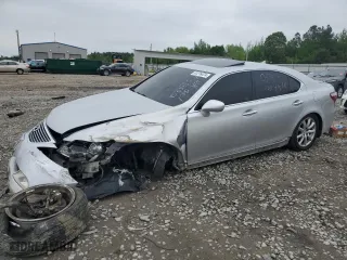 2007 Lexus LS 460 with VIN JTHBL46F375033685, listed as a Copart auction lot 59628124 with 0 mi miles and Salvage Title. Bid and sale history available at carsss.com. Image 1.