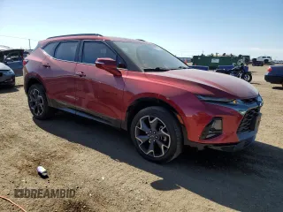 2019 Chevrolet Blazer RS with VIN 3GNKBJRS0KS690462, listed as a Copart auction lot 55129925 with 68,743 mi miles and Salvage title. Bid and sale history available at DreamBid. Image 4.