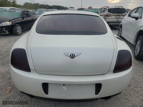 2007 Bentley Continental GT with VIN SCBCR73W77C040583, listed as a Copart auction lot 72127694 with 0 mi miles and Clean Title. Bid and sale history available at carsss.com. Image 6.