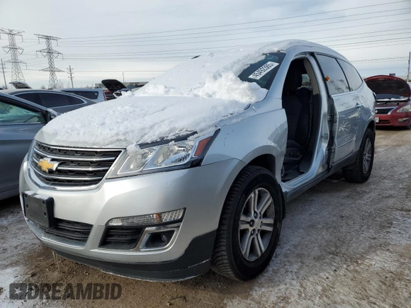 2015 Chevrolet Traverse LT with VIN 1GNKVGKDXFJ312453, listed as a Copart auction lot 45492385 with 135,295 mi miles and Salvage Title. Bid and sale history available at DreamBid. Image 1.