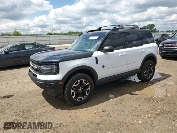 2021 Ford Bronco Sport Outer Banks with VIN 3FMCR9C63MRA95601, listed as a Copart auction lot 57592725 with 86,205 mi miles and Salvage title. Bid and sale history available at DreamBid. Image 1.