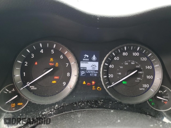 2017 Infiniti M37 with VIN JN1BY1AR0HM770663, listed as a Copart auction lot 54260265 with 126,965 mi miles and Salvage Title. Bid and sale history available at carsss.com. Image 9.