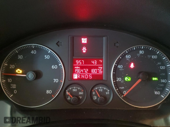 2009 Volkswagen Jetta с VIN 3VWTM81K49M299743, выставлен на аукционе Copart как лот 76356604 с пробегом 196 472 миль миль и Чистый • Clean title. История ставок и продаж доступна на DreamBid. Изображение 9.