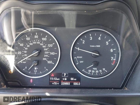 2015 BMW 2 Series 228i with VIN WBA1F5C58FV257570, listed as a IAAI auction lot 41783929 with 229,893 mi miles. Bid and sale history available at carsss.com. Image 7.