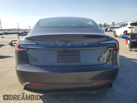 2025 Tesla Model 3 Long Range with VIN 5YJ3E1EA6SF895973, listed as a Copart auction lot 50271855 with Not Provided miles and Salvage Title. Bid and sale history available at DreamBid. Image 6.