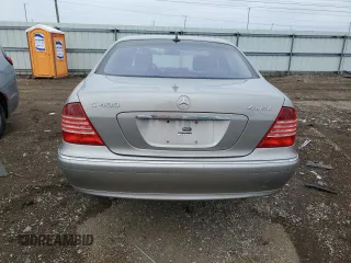 2004 Mercedes-Benz S 430 with VIN WDBNG83J04A430307, listed as a Copart auction lot 52566765 with 169,194 mi miles and Salvage Title. Bid and sale history available at DreamBid. Image 6.