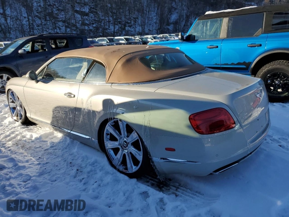 2013 Bentley Continental GT with VIN SCBGR3ZA5DC080940, listed as a Copart auction lot 42397535 with 8,082 mi miles and Salvage Title. Bid and sale history available at DreamBid. Image 2.