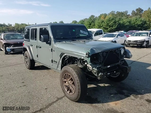 2024 Jeep Wrangler Sport with VIN 1C4PJXDG3RW244585, listed as a Copart auction lot 71541914 with 5,279 mi miles and Salvage Title. Bid and sale history available at carsss.com. Image 12.