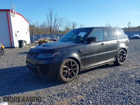 2020 Land Rover Range Rover Sport SVR with VIN SALWZ2RE1LA715693, listed as a IAAI auction lot 41129949 with 36,910 mi miles. Bid and sale history available at carsss.com. Image 18.