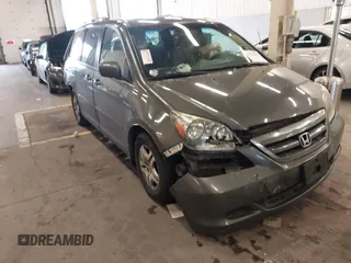2007 Honda Odyssey EX z VIN 5FNRL38497B439622, wystawiony jako IAAI lot #41152218 z przebiegiem 159 444 mil mil oraz . Historia ofert i sprzedaży dostępna na DreamBid. Obrazek 1.
