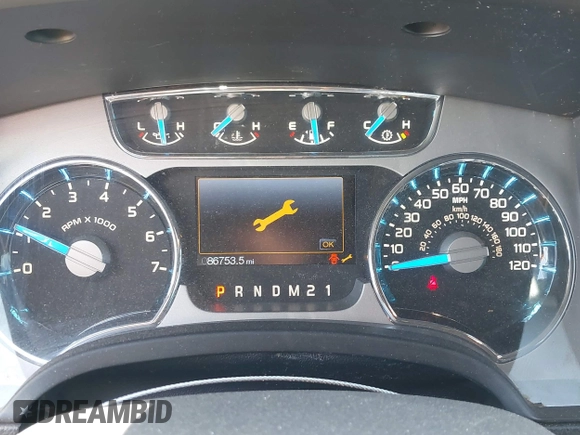 2013 Ford F-150 XL with VIN 1FTFW1ET7DFE03459, listed as a IAAI auction lot 42068343 with 86,753 mi miles and . Bid and sale history available at DreamBid. Image 7.