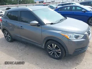 2019 Nissan Kicks SV with VIN 3N1CP5CU7KL532455, listed as a IAAI auction lot 42322310 with 83,273 mi miles and . Bid and sale history available at DreamBid. Image 1.