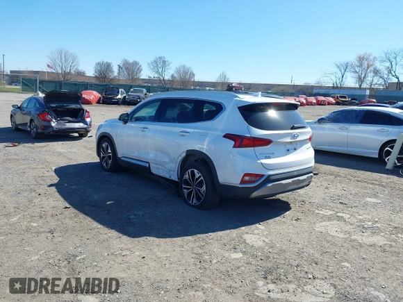 2019 Hyundai Santa Fe Ultimate with VIN 5NMS5CAA0KH067753, listed as a IAAI auction lot 41884396 with 31,343 mi miles and . Bid and sale history available at DreamBid. Image 3.
