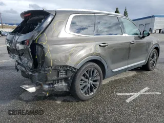2021 Kia Telluride SX with VIN 5XYP54HC7MG191227, listed as a Copart auction lot 48558265 with 71,416 mi miles and Salvage Title. Bid and sale history available at DreamBid. Image 3.