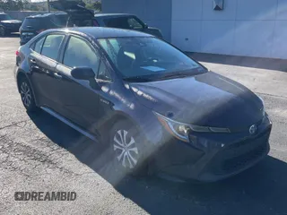 2021 Toyota Corolla Hybrid LE with VIN JTDEAMDE0MJ009233, listed as a Copart auction lot 50191765 with 212,244 mi miles and Clean Title. Bid and sale history available at carsss.com. Image 1.
