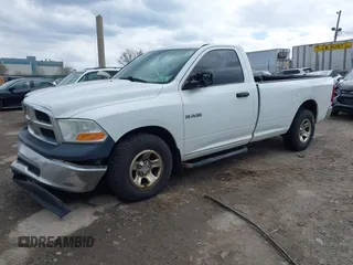 2010 Dodge 1500 ST with VIN 3D7JB1EK6AG191425, listed as a IAAI auction lot 41900080 with 190,919 mi miles. Bid and sale history available at carsss.com. Image 2.
