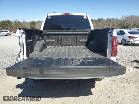 2024 Ford F-150 STX with VIN 1FTFW2L59RKE14875, listed as a Copart auction lot 46868435 with 7,777 mi miles and Salvage Title. Bid and sale history available at carsss.com. Image 6.
