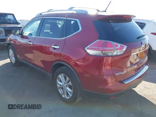 2015 Nissan Rogue S with VIN 5N1AT2MT1FC770397, listed as a IAAI auction lot 41599455 with 84,637 mi miles. Bid and sale history available at carsss.com. Image 3.