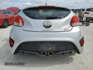 2016 Hyundai Veloster Turbo with VIN KMHTC6AEXGU255318, listed as a Copart auction lot 77101544 with 0 mi miles and Salvage Title. Bid and sale history available at carsss.com. Image 6.
