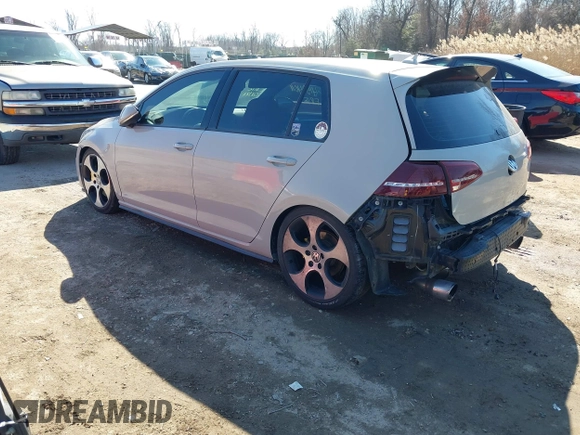 2017 Volkswagen Golf GTI S with VIN 3VW5T7AU4HM057802, listed as a IAAI auction lot 41504011 with 88,203 mi miles. Bid and sale history available at carsss.com. Image 3.