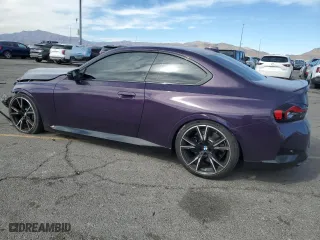 2022 BMW 2 Series M240i xDrive with VIN 3MW53CM0XN8C61591, listed as a Copart auction lot 45224845 with 24,015 mi miles and Salvage Title. Bid and sale history available at carsss.com. Image 2.