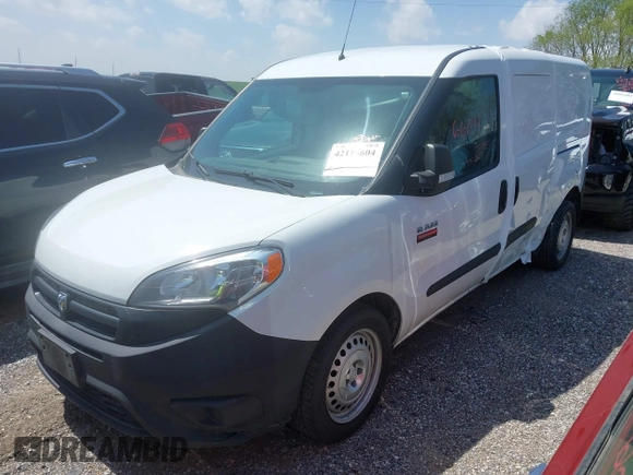 2018 Ram ProMaster City Cargo Tradesman with VIN ZFBERFAB7J6L47535, listed as a IAAI auction lot 42116604 with 191,825 mi miles and . Bid and sale history available at carsss.com. Image 17.