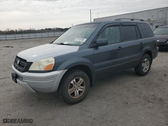 2005 Honda Pilot EX with VIN 5FNYF18465B038310, listed as a Copart auction lot 51116105 with 214,662 mi miles and Salvage Title. Bid and sale history available at carsss.com. Image 1.