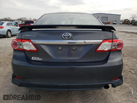 2011 Toyota Corolla L with VIN 2T1BU4EE3BC635456, listed as a Copart auction lot 48866435 with 184,290 mi miles and Salvage Title. Bid and sale history available at carsss.com. Image 6.