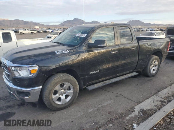 2020 Ram 1500 Big Horn with VIN 1C6RREBT3LN210589, listed as a Copart auction lot 89360805 with 54,807 mi miles and Salvage Title. Bid and sale history available at carsss.com. Image 1.