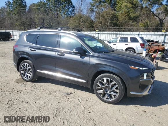 2022 Hyundai Santa Fe Calligraphy with VIN 5NMS54AL4NH389713, listed as a Copart auction lot 48257505 with 26,970 mi miles and Salvage Title. Bid and sale history available at carsss.com. Image 4.