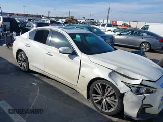 2018 Infiniti Q50 3.0t LUXE with VIN JN1EV7AP7JM358575, listed as a IAAI auction lot 41619592 with 47,520 mi miles. Bid and sale history available at carsss.com. Image 6.