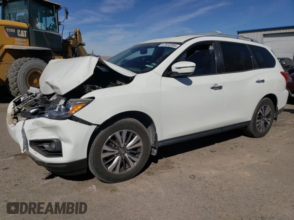 2017 Nissan Pathfinder SV z VIN 5N1DR2MN6HC647355, wystawiony jako Copart lot #47832895 z przebiegiem Nie podano mil oraz Szkody całkowita. Historia ofert i sprzedaży dostępna na DreamBid. Obrazek 1.