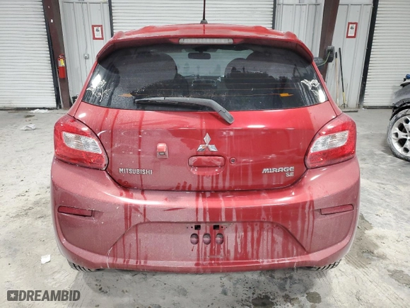 2019 Mitsubishi Mirage SE with VIN ML32A4HJ1KH009940, listed as a Copart auction lot 45674775 with 56,230 mi miles and Salvage Title. Bid and sale history available at carsss.com. Image 6.